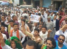 الهئية الشعبية لمناصرة الشعب الفلسطيني تنظم مسيرة حاشدة نصرة للقدس في تعز